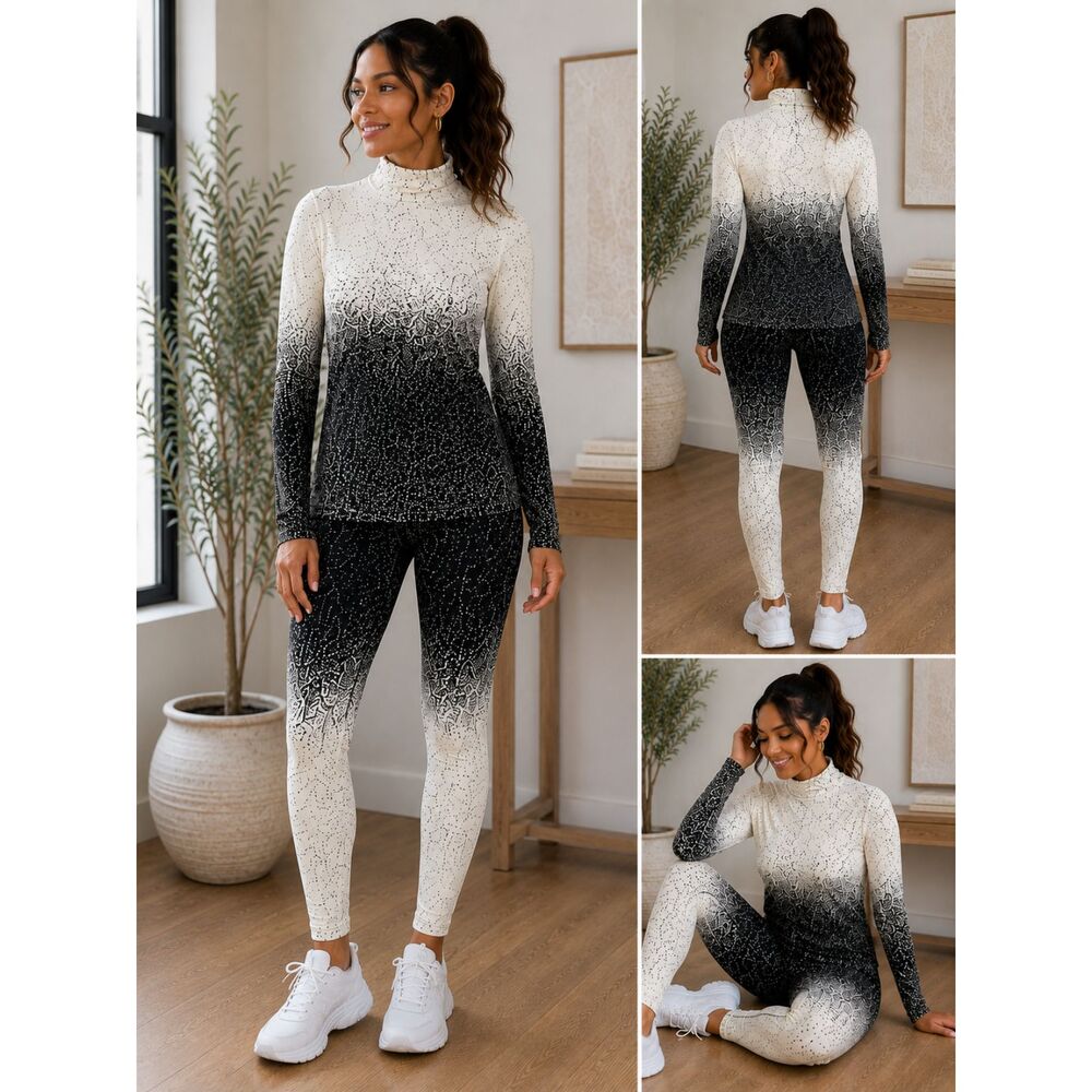 SAGE Collective Ombre Active Set | Long Sleeve Top + Leggings | Size S